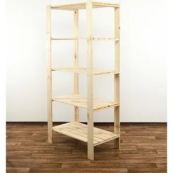 Dílenský regál Dřevěný regál MAXI 4M+ 166x80x50 - borovice