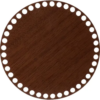 Dřevěné dno/víko na košík - kruh ořech Zvolte variantu: 8 cm