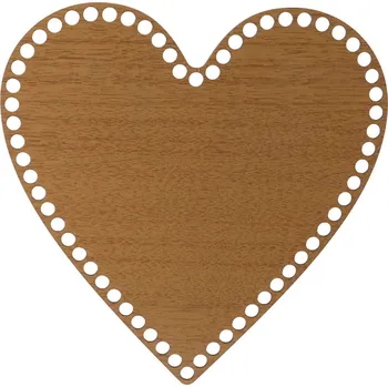 Dřevěné dno/víko na košík - srdce dub Zvolte variantu: 20x20 cm