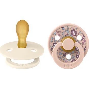 dudlíky Bibs symetrické dudlíky kaučuk Colour 2 ks 6-18 měsíců Liberty ivory-blush