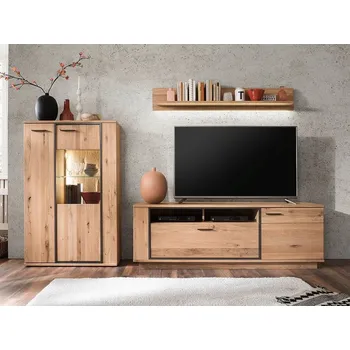 Knihovna Nábytek do obývacího pokoje CAMPINAS IV dub sukatý bělený