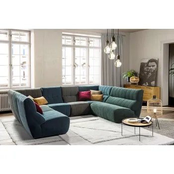 Sedací souprava Rohová sedací souprava do tvaru U AMARO s elektrickou funkcí relax Levý roh