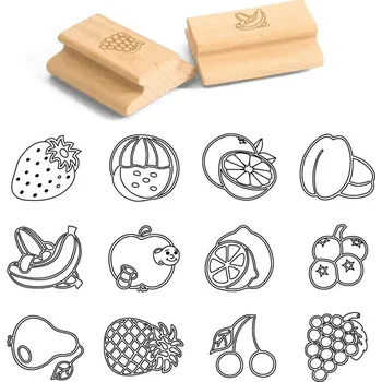 Dětské razítko Razítka- Ovoce (12 ks.)