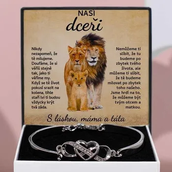 Lovilion Nami Heartbracelet náramek z nerezové oceli Naší dceři Vždy mě měj ve svém srdci Náramek Lovilion Nami Heartbracelet náramek z nerezové oceli Naší dceři Vždy mě měj ve svém srdci
