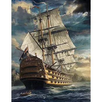 Diamantové malování Čína Diamantové malování - motivy z oblíbené série "Piráti z Karibiku" - kulaté diamanty II Rozměry: 20x25 cm, Barva: I