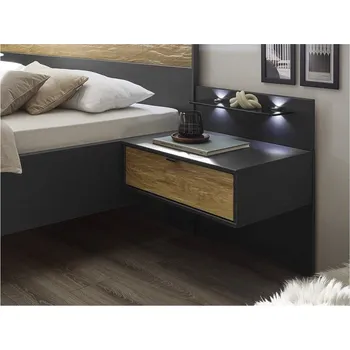 Noční stolek Noční stolek s panelem ACAPULCO grafit