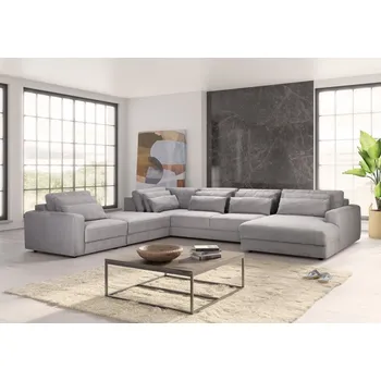 Sedací souprava Rohová sedací souprava do tvaru U s posuvným opěrákem LEVANTE Levý roh