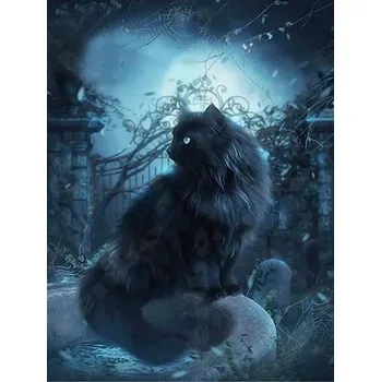 Diamantové malování Čína Diamantové malování - motivy koček- kulaté diamanty II Rozměry: 20x25 cm, Varianta: I