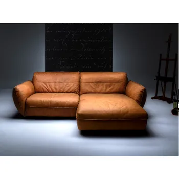 Sedací souprava Kožená rohová sedací souprava BE CHILLED Pravý roh