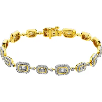 Náramek Zlatý náramek s diamanty - 19 cm - 2,66 ct - ryzost 585 - 181.324