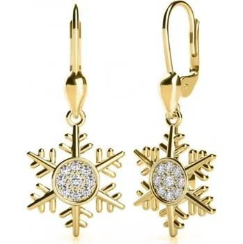 Náušnice Couple, Náušnice Snow – žluté zlato a zirkony, 6830622-0-0-1