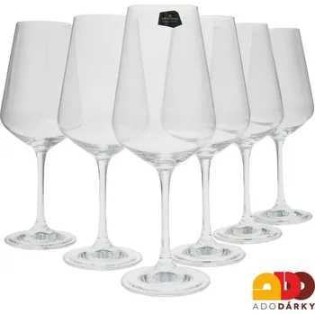 Sklenice Sklenice na víno Sandra 550 ml, sada 6 ks (Souprava vinných sklenic čirých)