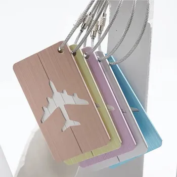 Hliníková visačka na kufr Aircraft modrá