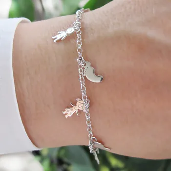 Náramek Stříbrný náramek zdobený 2,85g Rhodium Stříbro 925/1000