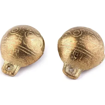 Vánoční dekorace Rolničky mosazné s krásným zvukem 28x33 mm 1 kus - mosaz