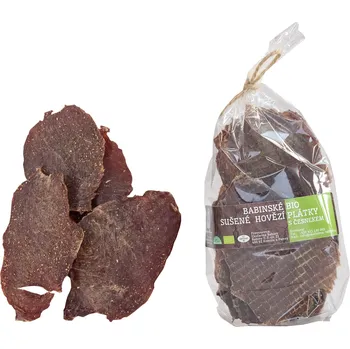 Sušené ovoce BIO sušené hovězí plátky s česnekem, 50&nbsp;g