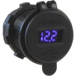 zásuvka přístrojová 2x USB + voltmetr