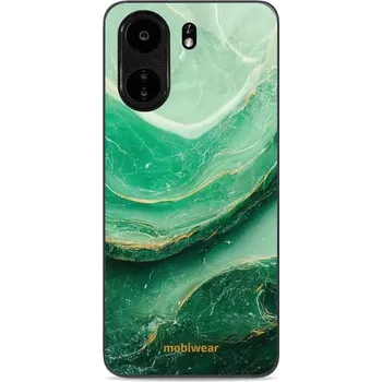 Pouzdro na mobilní telefon Lesklý kryt Mobiwear Glossy - Xiaomi Poco C65 - G023G - Zelený mramor (Prémiové lesklé pouzdro, obal, kryt Mobiwear Glossy na mobil Xiaomi Poco C65 - G023G - Zelený mramor, materiál Plast + TPU silikon - krytí po všech stranách, neošoupatelný potisk, tenk