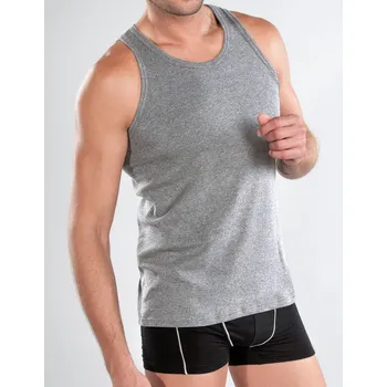 Pánské tílko Tričko Lama M-4002 TT-03 M-4XL melanžově šedá S