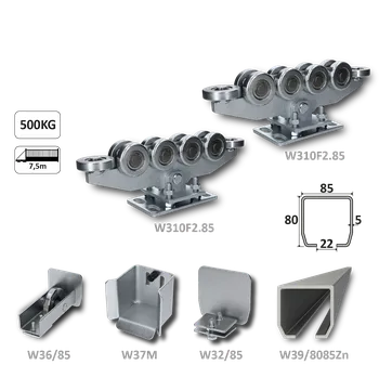 Samonos do 500 kg/7,5 m, profil 80 x 85 x 5 mm, Zn