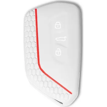 Obal na klíč, kryt klíče Volkswagen ID.4 (od roku 2020>) silikonový, světle šedý