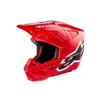 Helma na motorku Mx Helma Alpinestars SM5 Corp Bright Red Glossy, Velikost M (57-58cm)