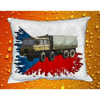 Dekorativní polštářek Polštářek 815 8X8 vojenské auto České výroby
