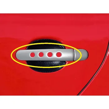 Tuning Kryty klik děrované, stříbrné matné (4ks velký díl) - Škoda Superb I. (Kryty klik děrované pro Škoda Fabia I. / Fabia II. / Octavia I. / Octavia II. / Superb I.)