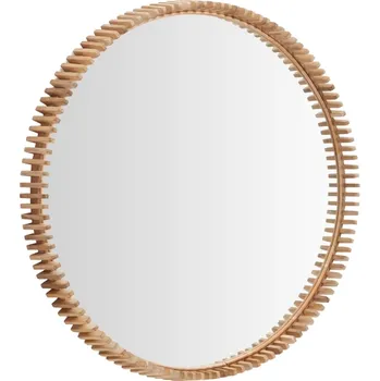 Zrcadlo Dřevěné závěsné zrcadlo Kave Home Polke 100 cm