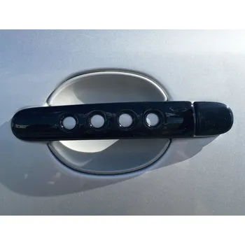 Tuning Kryty klik děrované, černý lesklý "klavírlak" (4+4ks bez zámku) - Škoda Octavia I. (Kryty klik pro Škoda Fabia I. / Škoda Fabia II. / Škoda Octavia I. / Škoda Octavia II. / Škoda Superb I.)