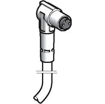 Audio kabel XZCP0266L5 Kabel s konektorem XZ, samice zahnutá, O 8mm, 3 pin, kabel PUR 5m, Schneider Electric