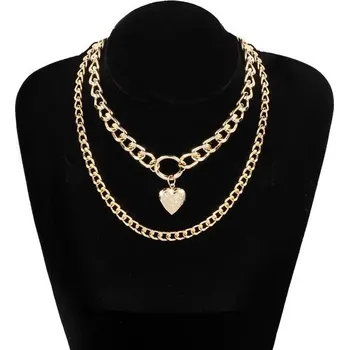 Náhrdelník Náhrdelník se srdíčkem | přívěšek na fotku - zlatá barva