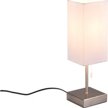 Lampička Trio R51061007 stolní lampa Ole 1x25W | E27 - tahový spínač, USB, nikl, bílá + K nákupu nad 3000 Kč dárek zdarma