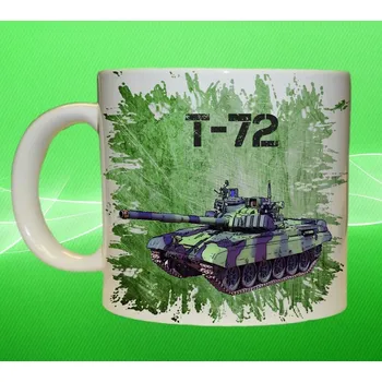 hrnek s tankem T-72 II 75ml (army hrnek vojenský hrneček)