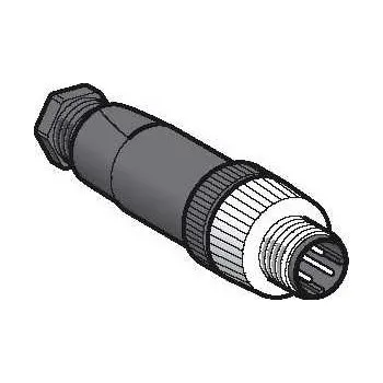 XZCC20MDM30B Samec, 1/2 20UNF, 3-pin, přímý konektor, kabelová průchodka Pg 7, Schneider Electric