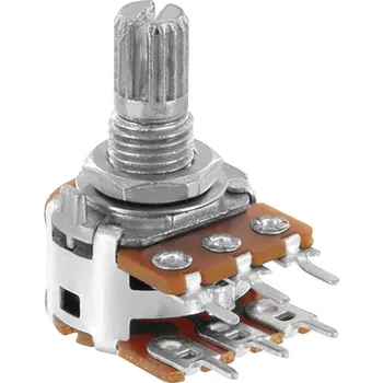 Potenciometr Alpha RV16A01F20KA50KM, RV16A01F20KA50KM otočný potenciometr, Stereo, 0.05 W, 50 kΩ, 1 ks