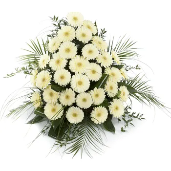 umělá květina Variace bílé gerbery 40 květů viz ilustrace (+1750 Kč)