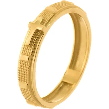 Prsten Argento 7A004 Zlatý prsten - růženec | Velikost prstenu: 61mm