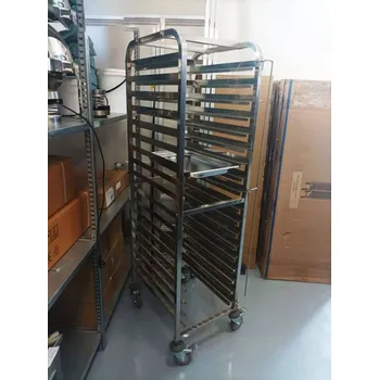 Servírovací stolek Nerez zavážecí vozík na 16x GN 1/1