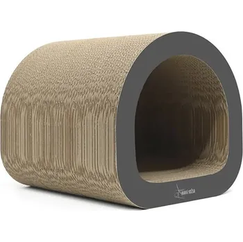 Škrabadlo pro kočky kartonové ARCUS L 32 x 29 x 40 cm šedé