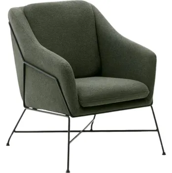 Křeslo Zelené čalouněné křeslo Kave Home Brida