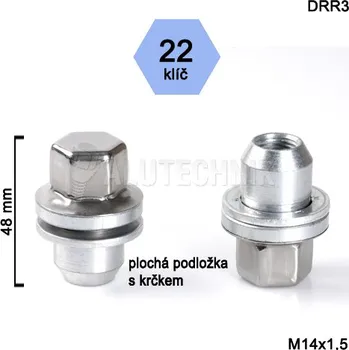 Matice na kolo Kolová matice M14x1,5 zavřená original Range Rover, klíč 22, výška 48mm (Matice pro Range Rover 2002-2012)