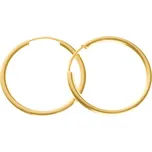 Argento 6A009 Zlaté náušnice kroužky - 18 mm průměr