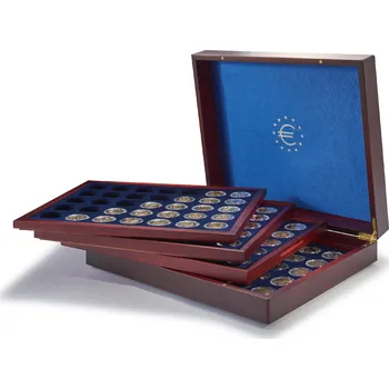 Obal pro sběratelský předmět Leuchtturm Kazeta VOLTERRA QUATTRO de Luxe na €2 mince