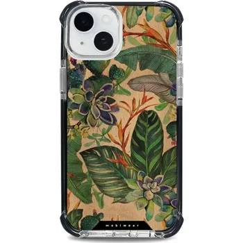 Pouzdro na mobilní telefon Odolný obal Mobiwear MagSafe Elite Bumper - Apple iPhone 15 Plus - D013D Sukulenty (Odolný kryt, pouzdro, obal Mobiwear Elite Bumper na mobil Apple iPhone 15 Plus - D013D Sukulenty, materiál Plast + TPU silikon + kov - zesílená ochrana telefonu, podpora)
