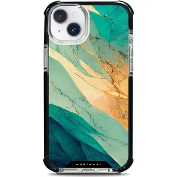 Pouzdro na mobilní telefon Odolný obal Mobiwear MagSafe Elite Bumper - Apple iPhone 14 Plus - D018D Zlatavý a zelenkavý mramor (Odolný kryt, pouzdro, obal Mobiwear Elite Bumper na mobil Apple iPhone 14 Plus - D018D Zlatavý a zelenkavý mramor, materiál Plast + TPU silikon + kov -)