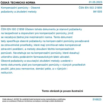 ČSN EN ISO 21856 - Kompenzační pomůcky - Obecné požadavky a zkušební metody - Tisk