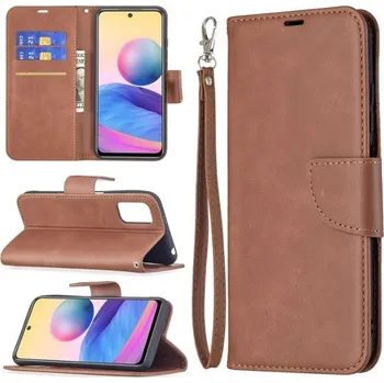 Pouzdro na mobilní telefon TT-TopTechnology Kožené pouzdro Poco M3 Pro hnědé, brown, řada LAMBSKIN