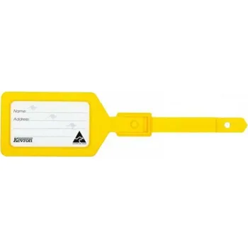 Visačka kufrová Kevron žlutá pro označování kufrů a dalších zavazadel