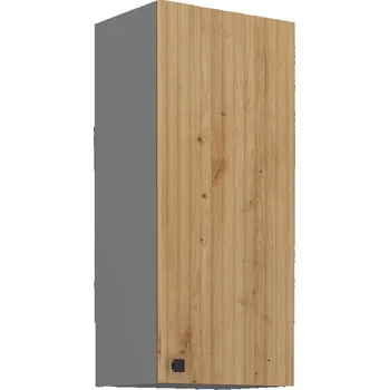 Kuchyňská linka NERITA, skříňka horní 40 G-90 1F, korpus: antracit, dvířka: dub artisan + vyzvednutí ZDARMA